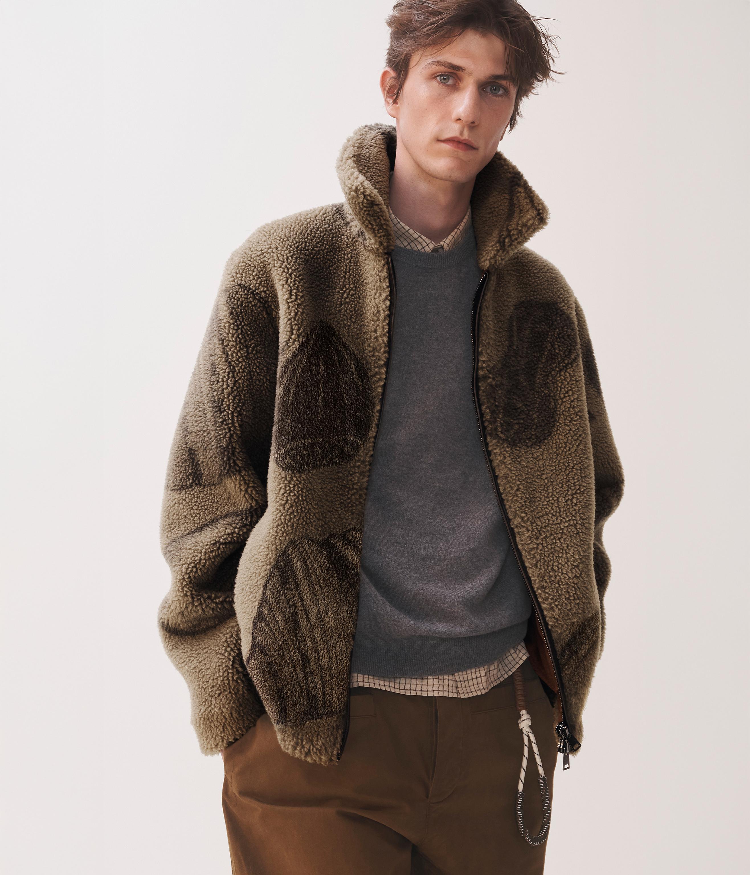 CEDRIC GROLET WOOL JACQUARD OVERSHIRT